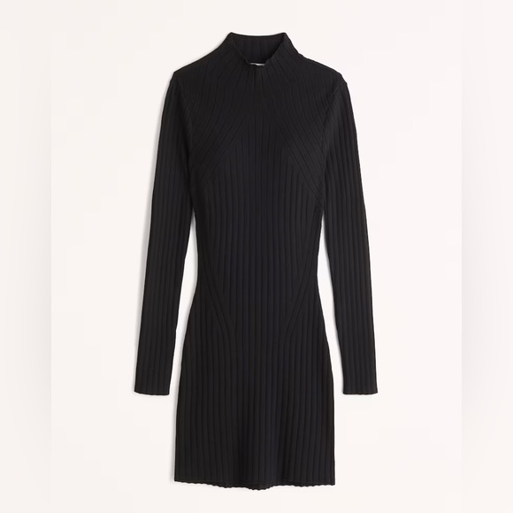Abercrombie & Fitch Long-Sleeve Mockneck Mini Sweater Dress - Picture 2 of 4